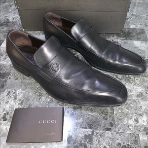 GUCCI Black Leather Men’s Shoes